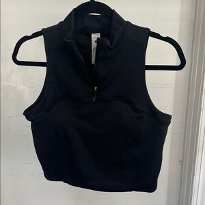 Gold Hinge Black Sleeveless Women's Top